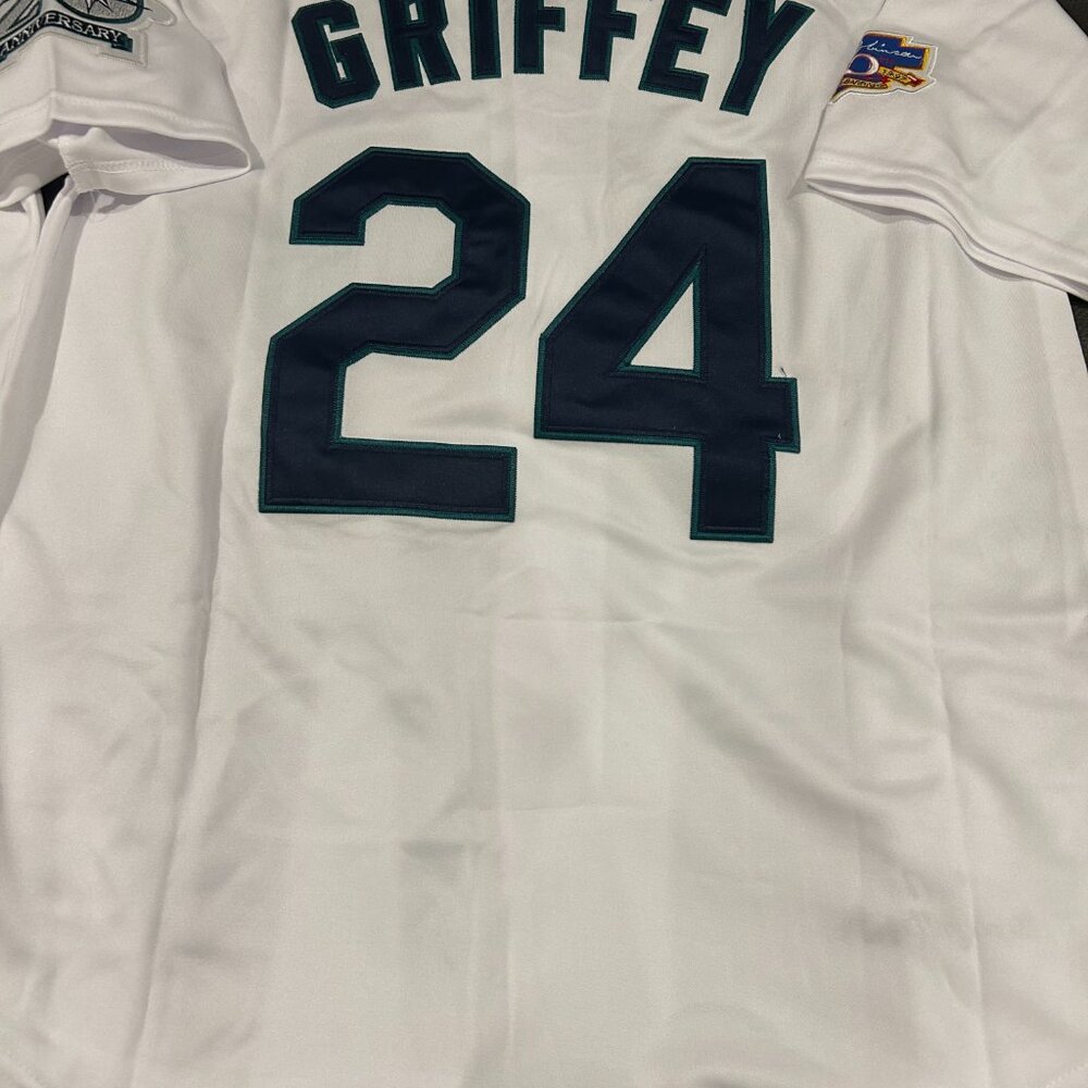 SEATTLE MARINERS KEN GRIFFEY Jr Mens JERSEY Sz M,L,XL,2XL By Mitchell and Ness - Picture 8 of 8